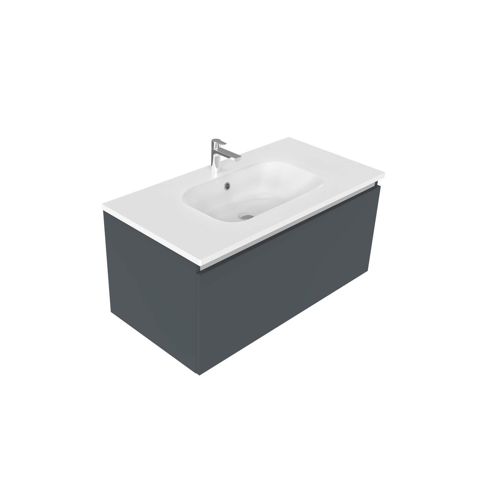 4854 900 Oxley Wall Hung Vanity (2 Drawer) gallery detail image