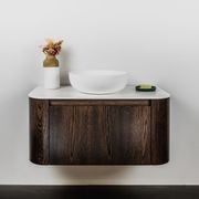Curved Tondo 900 Single Drawer Wall Hung Vanity - 6 Colours gallery detail image
