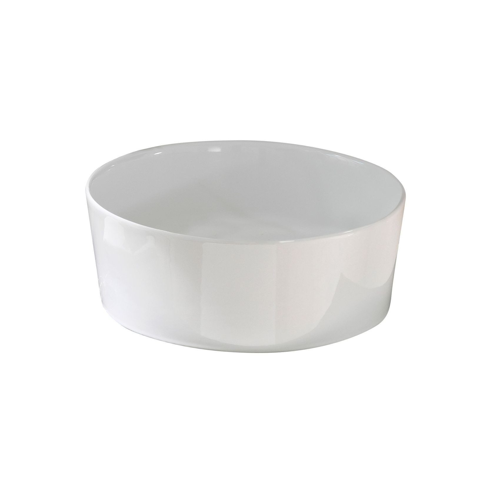 Happy Hour Slim 07:00 Counter Top Basin in Gloss White gallery detail image