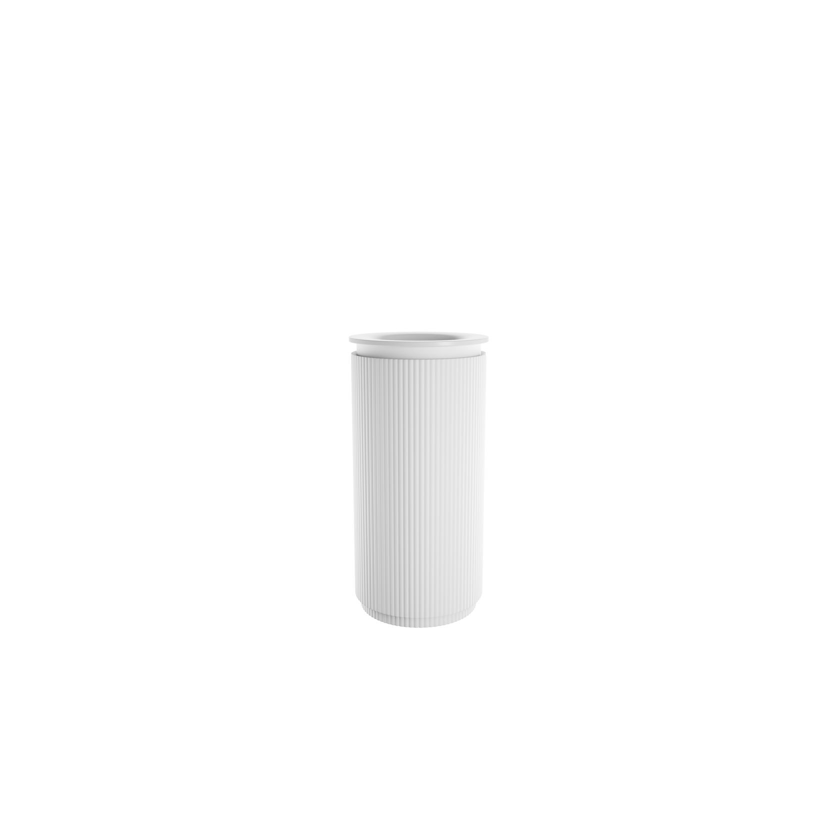 Aulic Civaro Floor Standing Matte White Pillar Cabinet gallery detail image