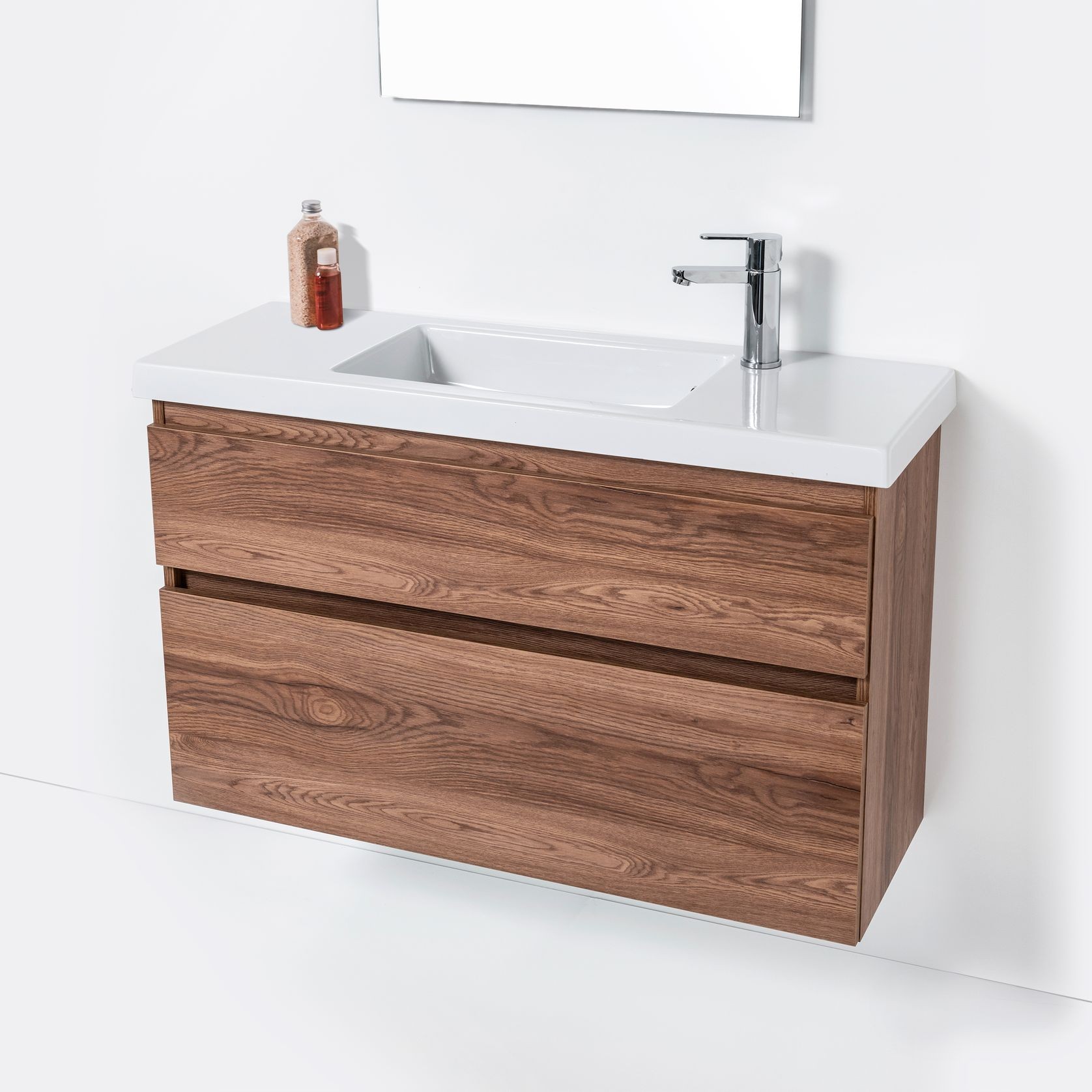 Cangas Slim Wall-Hung Vanity, 2 Drawers gallery detail image