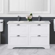 English Classic 1350 Floor Standing Vanity Double Bowl 4 Drawers gallery detail image