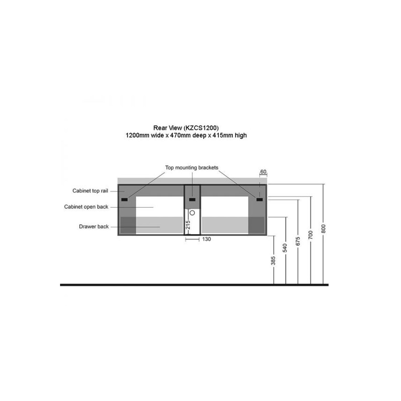 Kzoao 1200mm Vanity Gloss White gallery detail image