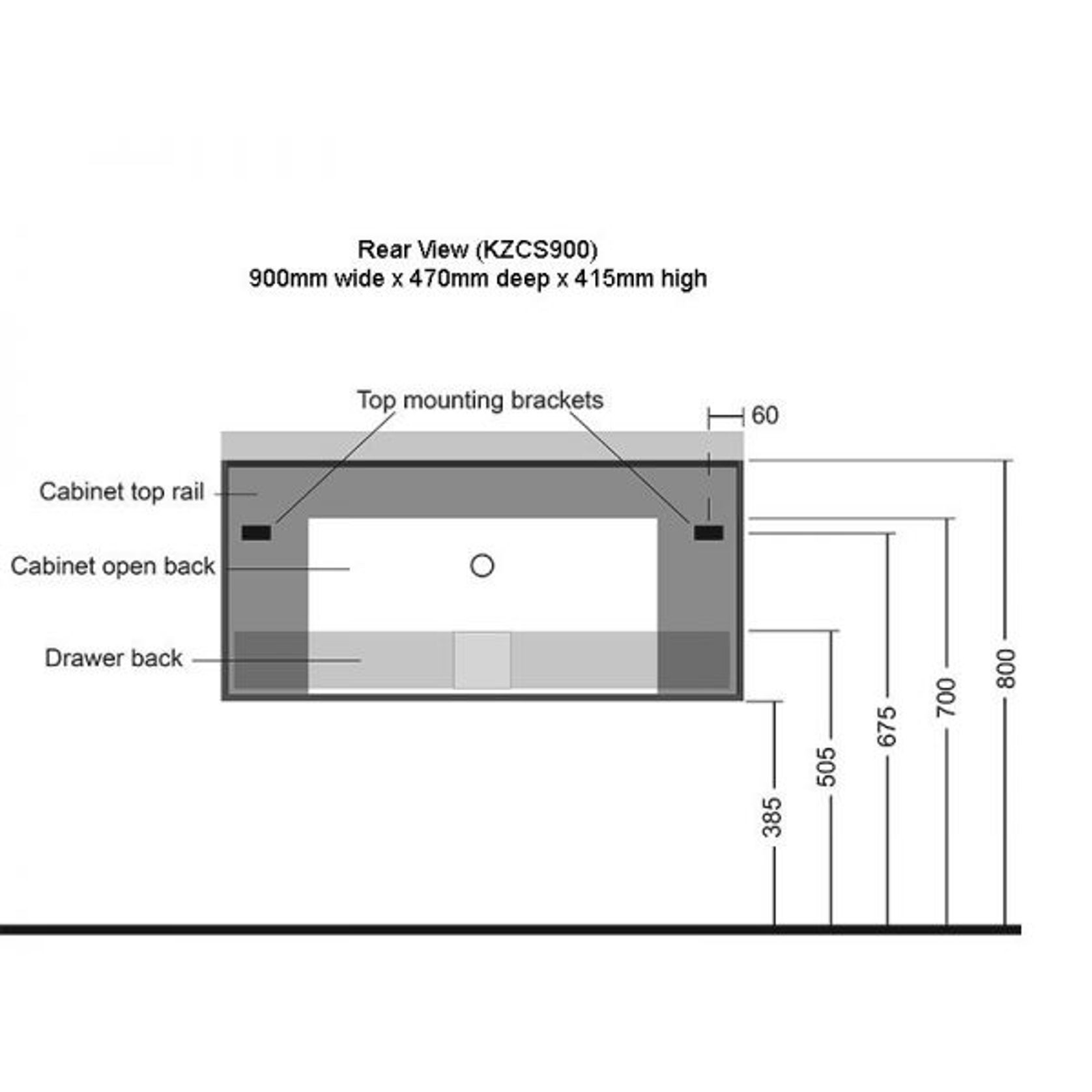 Kzoao 900mm Vanity Gloss White gallery detail image