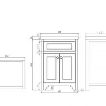 Kzoao 600mm Grey England Freestanding Vanity gallery detail image