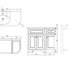 Kzoao 900mm Grey England Freestanding Vanity (left) gallery detail image