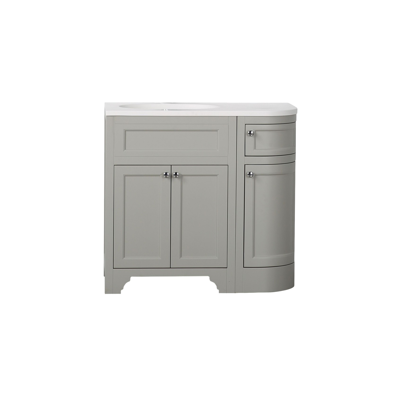 Kzoao 900mm Grey England Freestanding Vanity (left) gallery detail image
