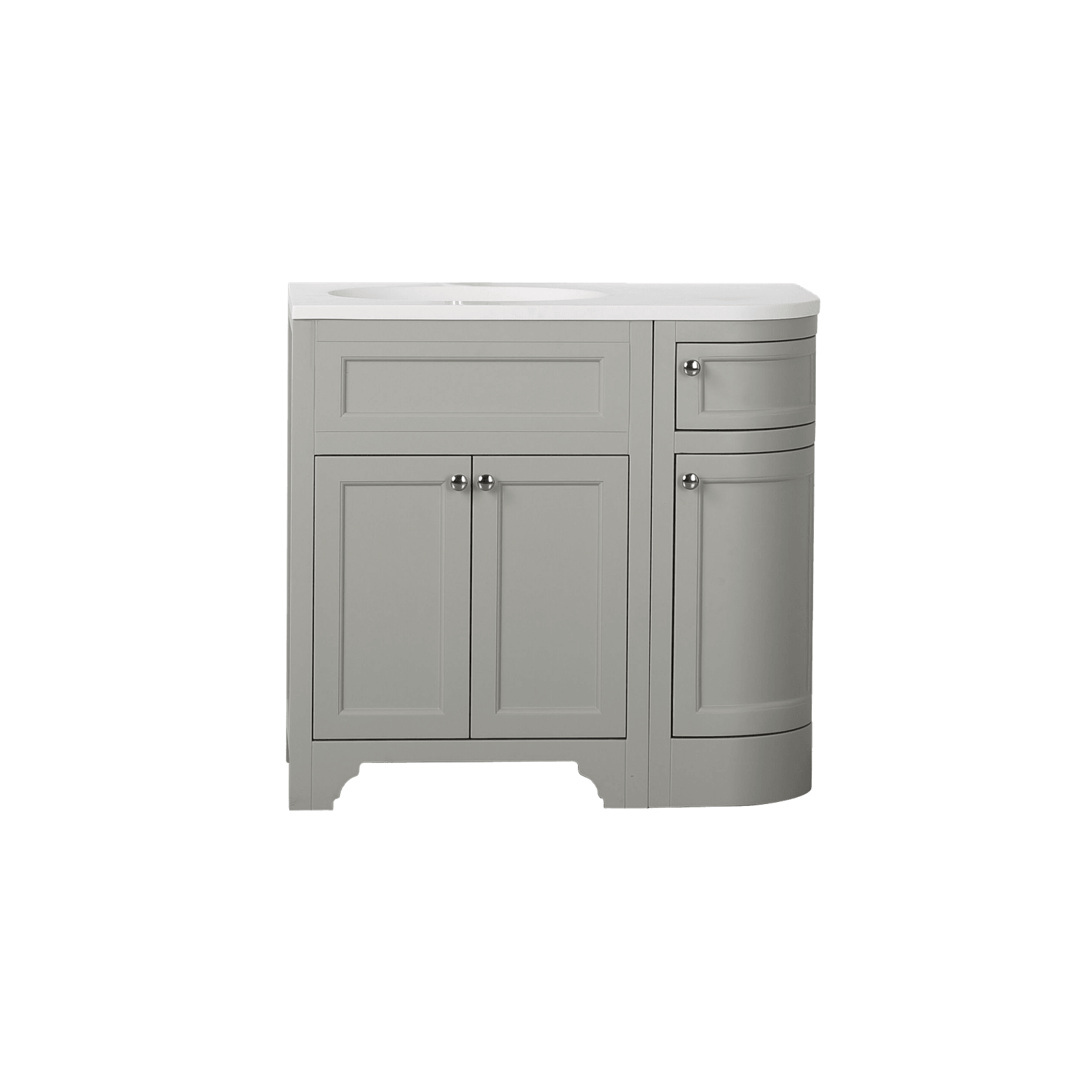 Kzoao 900mm Grey England Freestanding Vanity (left) gallery detail image