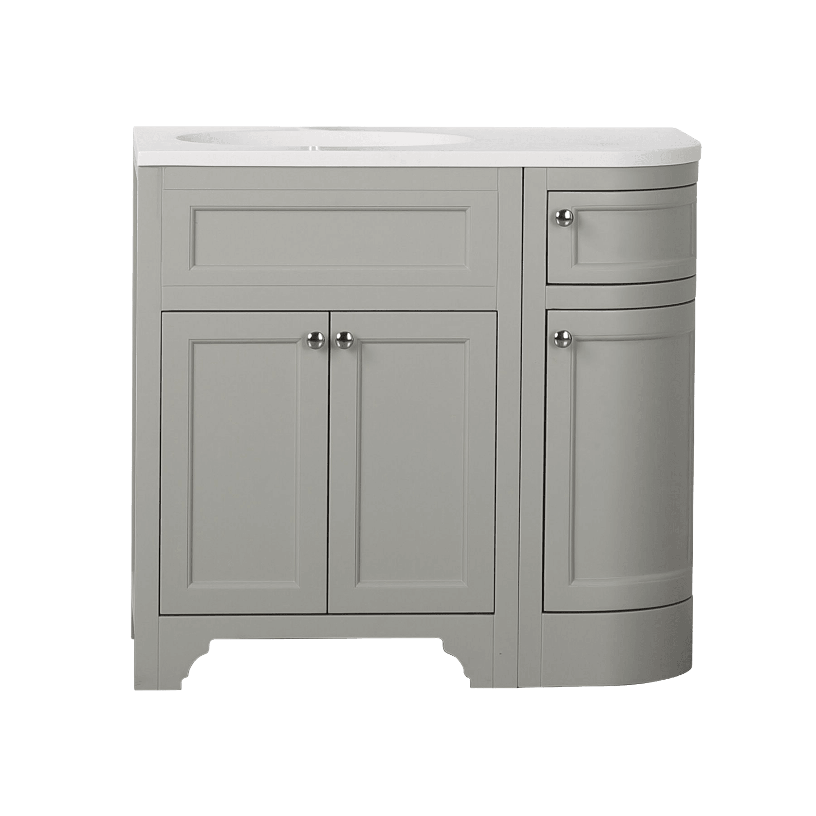 Kzoao 900mm Grey England Freestanding Vanity (left) gallery detail image
