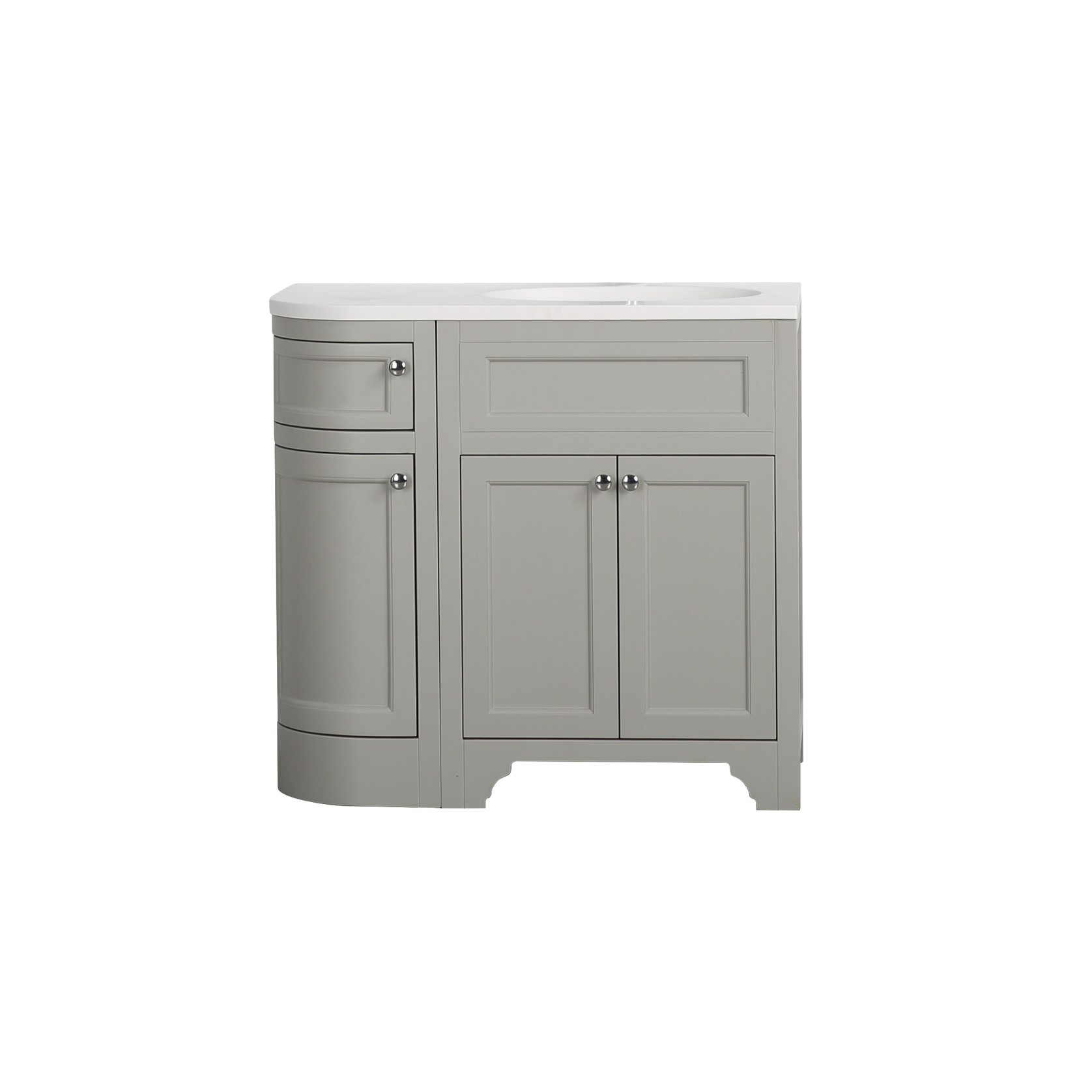 Kzoao 900mm Grey England Freestanding Vanity (right) gallery detail image