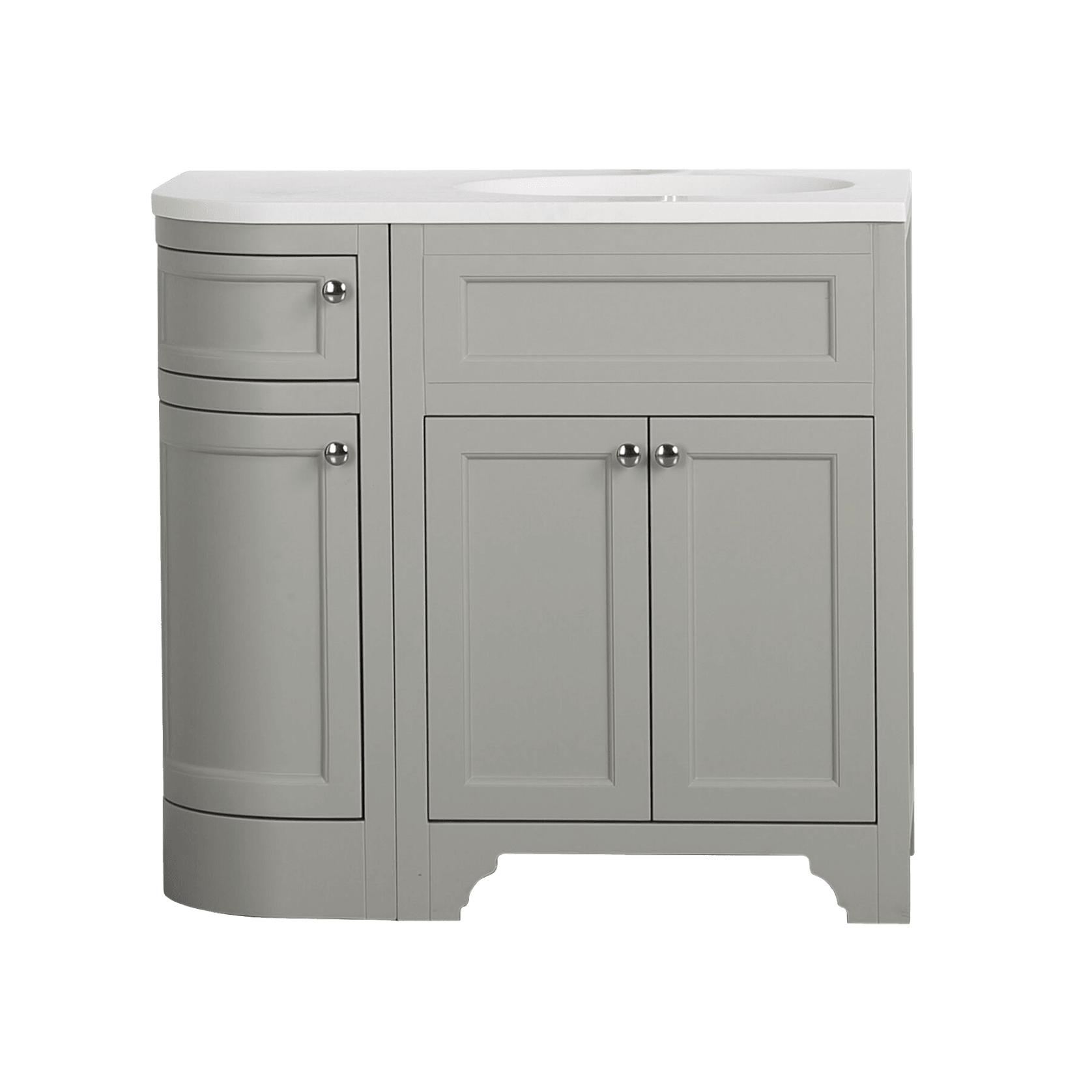 Kzoao 900mm Grey England Freestanding Vanity (right) gallery detail image