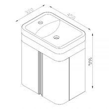 Kzoao Powder Room Vanity Satin Black gallery detail image