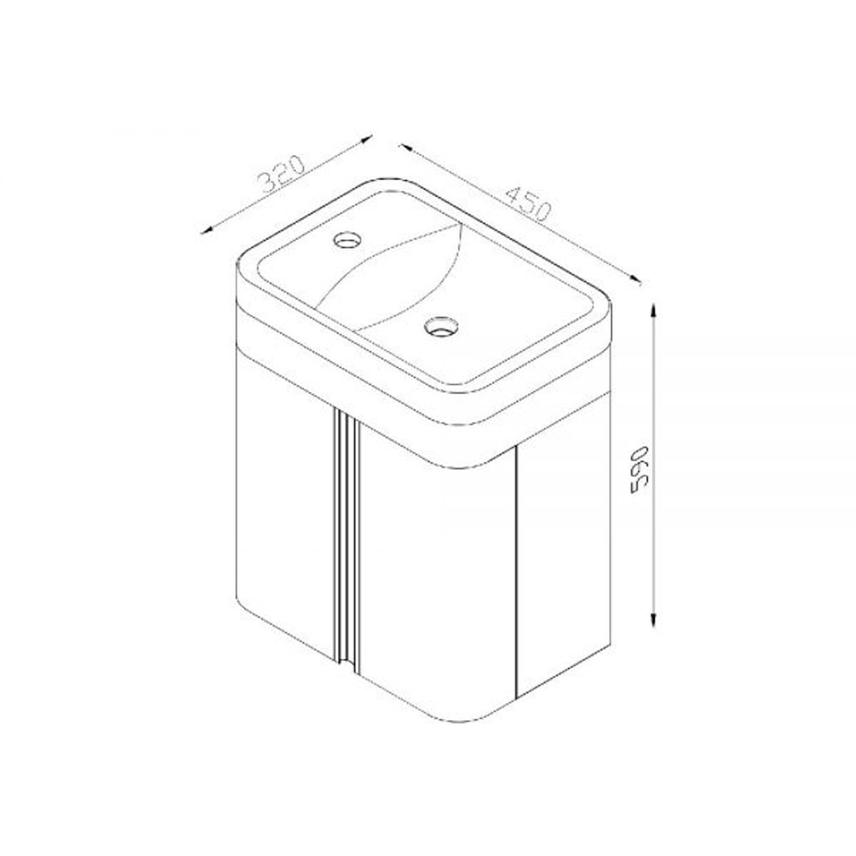 Kzoao Powder Room Vanity Satin Black gallery detail image