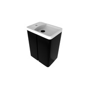 Kzoao Powder Room Vanity Satin Black gallery detail image