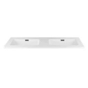 Kzoao 1200mm Honed Dual Bowl Lexus Top Matte White gallery detail image