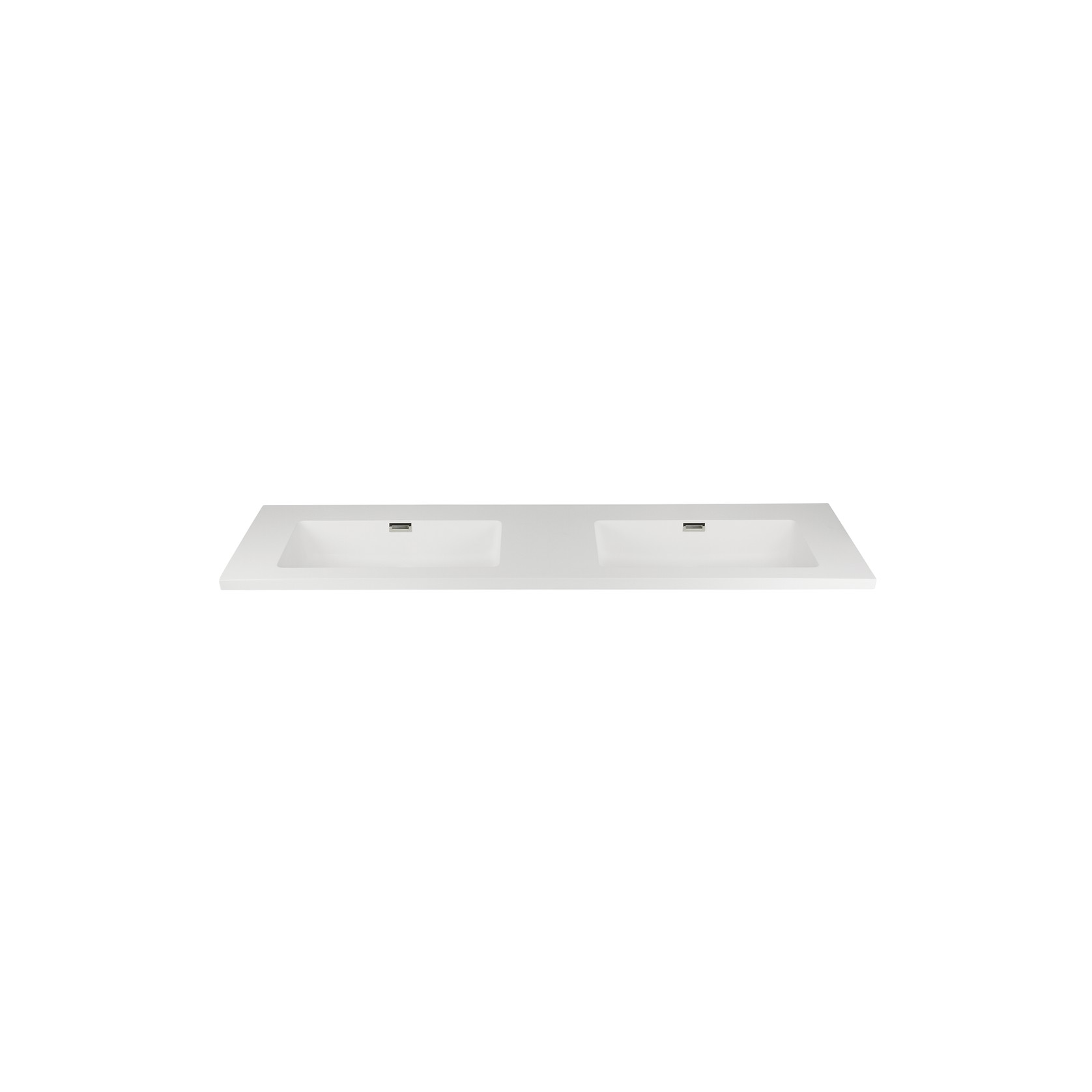 Kzoao 1600mm Honed Dual Bowl Lexus Top Matte White gallery detail image