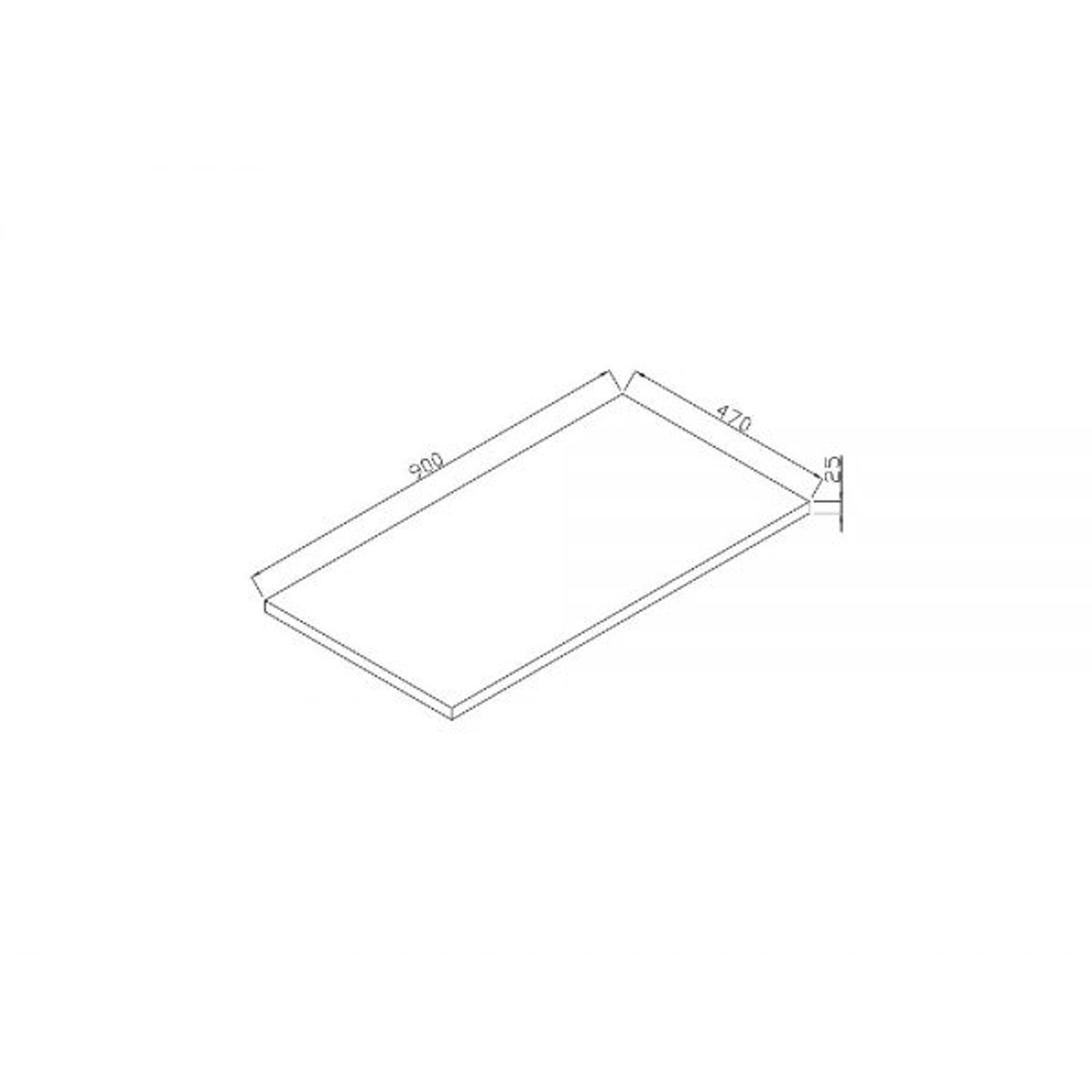 Kzoao 900mm Lexus Slab Top Matte White gallery detail image