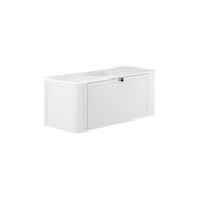 Lola Mila Curved Satin White Wall-Hung Vanity gallery detail image