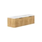 Lola Minka Curved Scandi Oak Wall-Hung Vanity gallery detail image