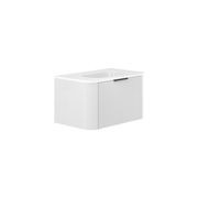 Lola Minka Curved Satin White Wall-Hung Vanity gallery detail image