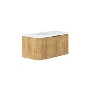 Lola Minka Curved Scandi Oak Wall-Hung Vanity gallery detail image