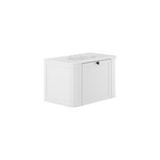 Lola Matte Mila Curved Satin White Wall-Hung Vanity gallery detail image