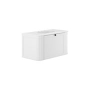 Lola Matte Mila Curved Satin White Wall-Hung Vanity gallery detail image