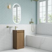 Aulic Mini Ravia Fluted Harvest Oak Cabinet gallery detail image