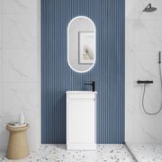 Aulic Mini Ravia Floor Standing Matte White Cabinet gallery detail image