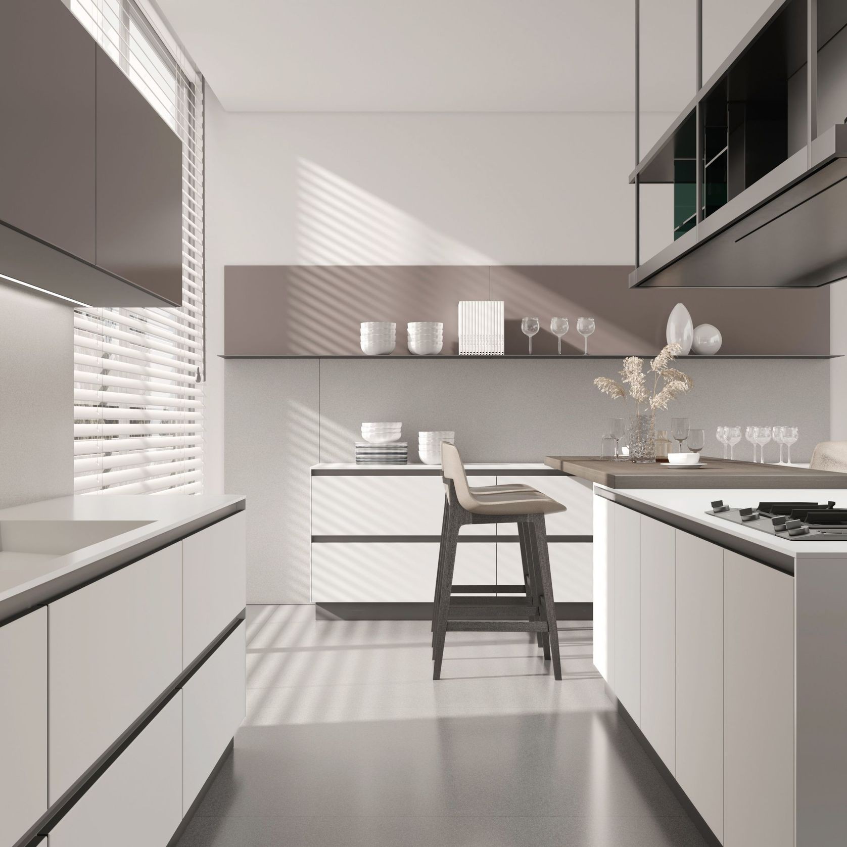 Moon White Benchtop - Silk White gallery detail image