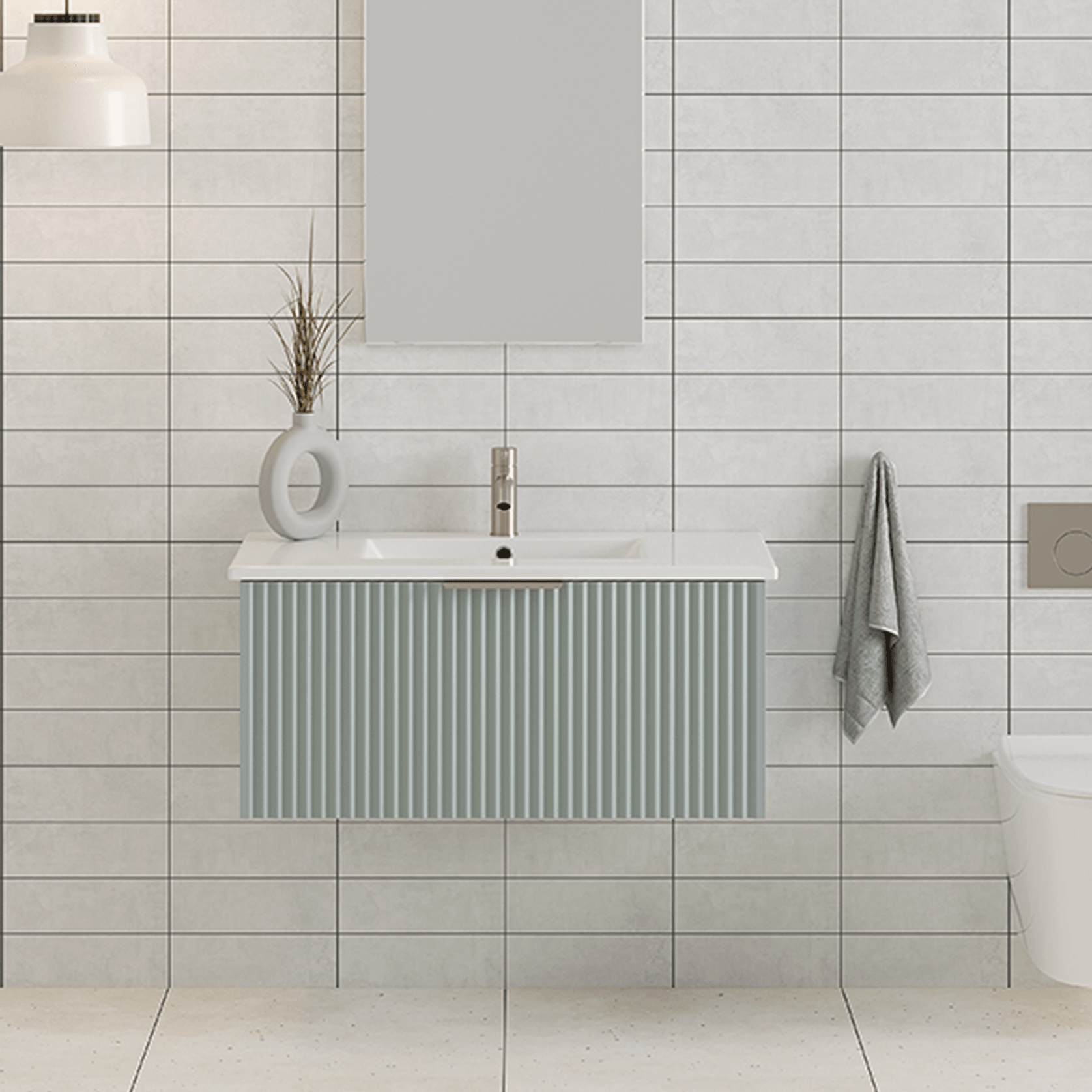 Pettine 900 Single Centre Bowl Wall Vanity gallery detail image