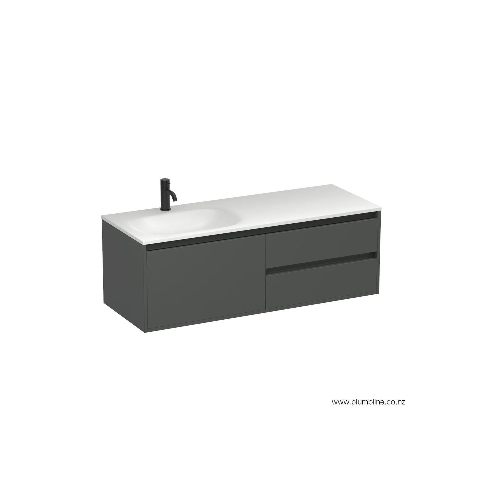 Prava Spio 1200 3 Drawer Left Vanity gallery detail image