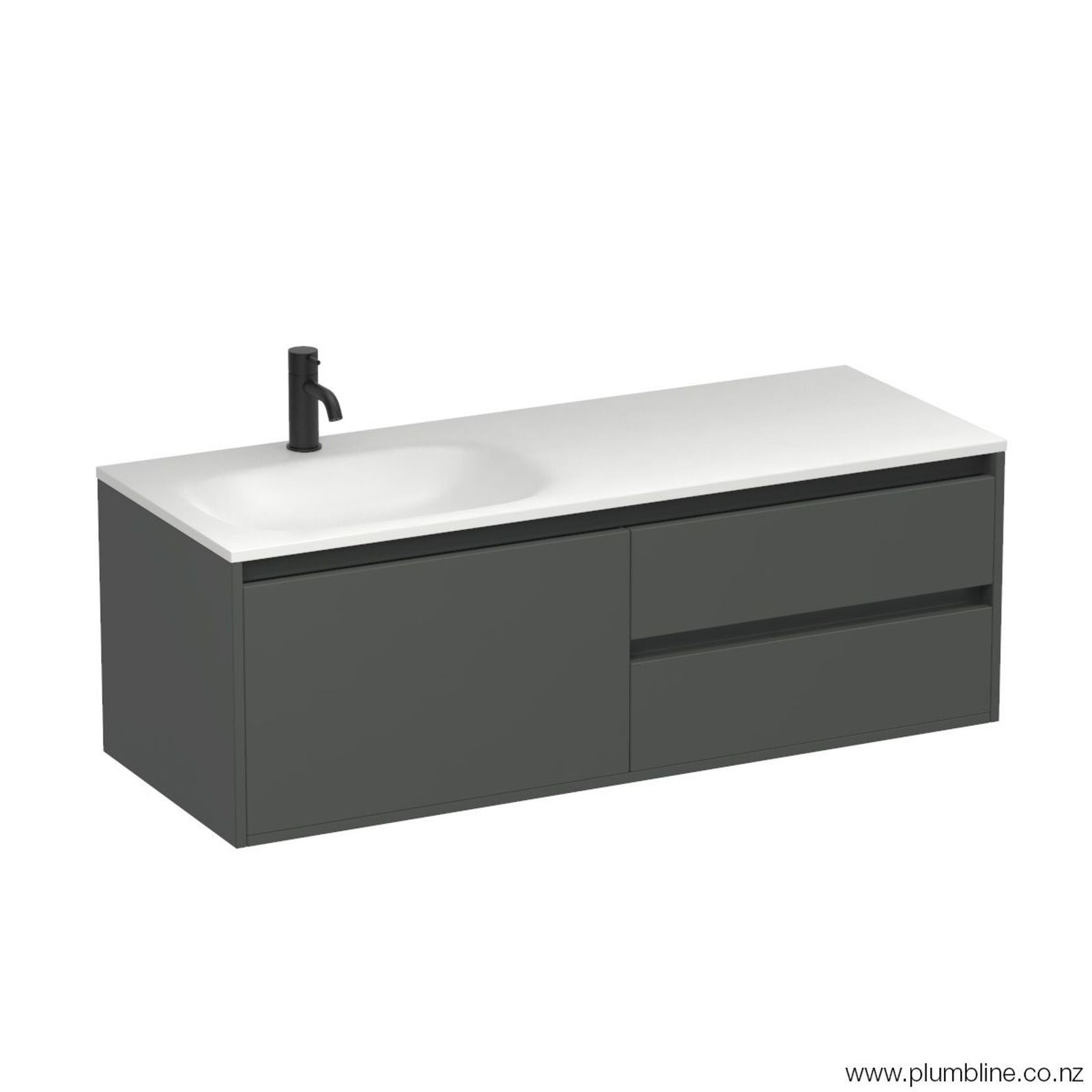 Prava Spio 1200 3 Drawer Left Vanity gallery detail image