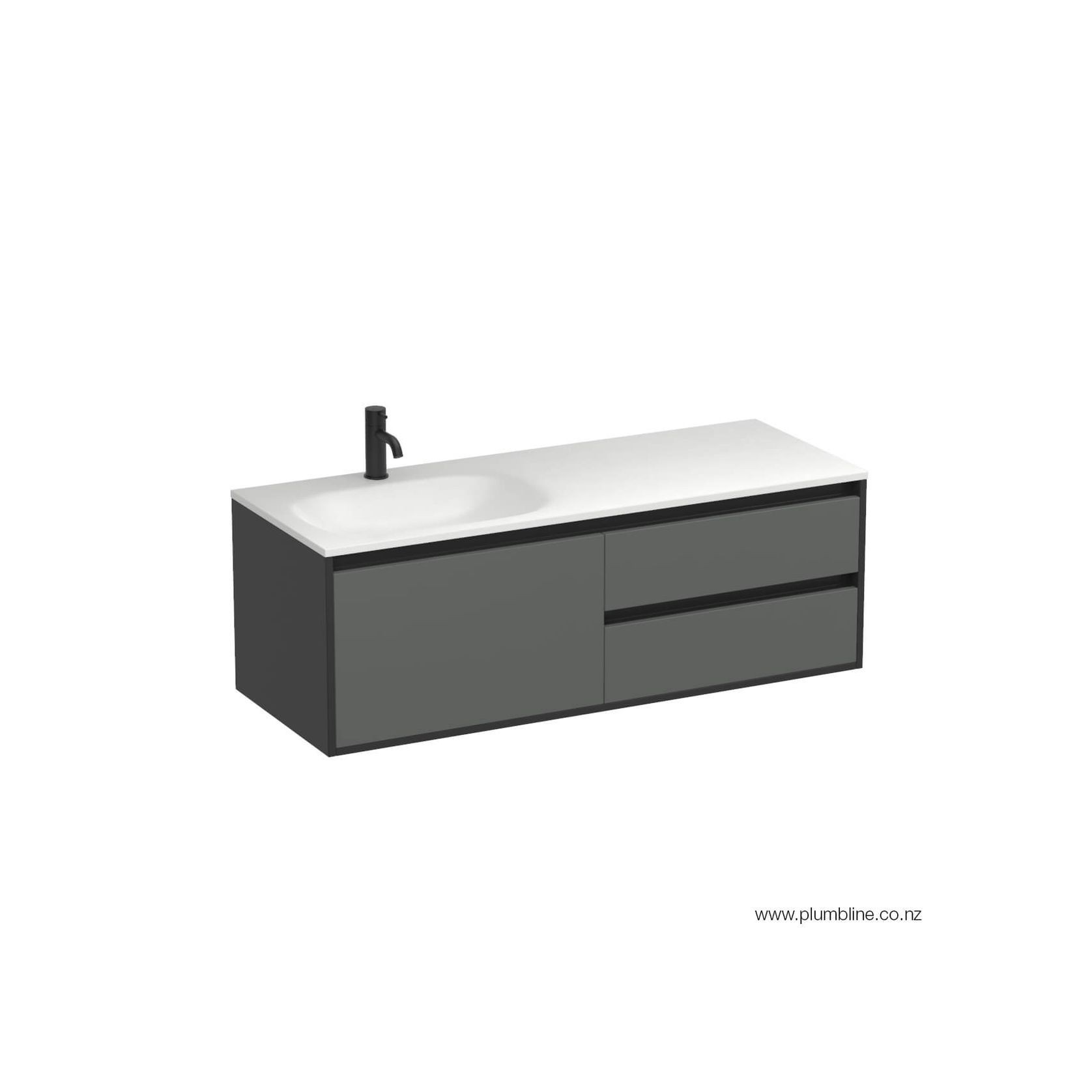 Prava Spio 1200 3 Drawer Left Vanity gallery detail image