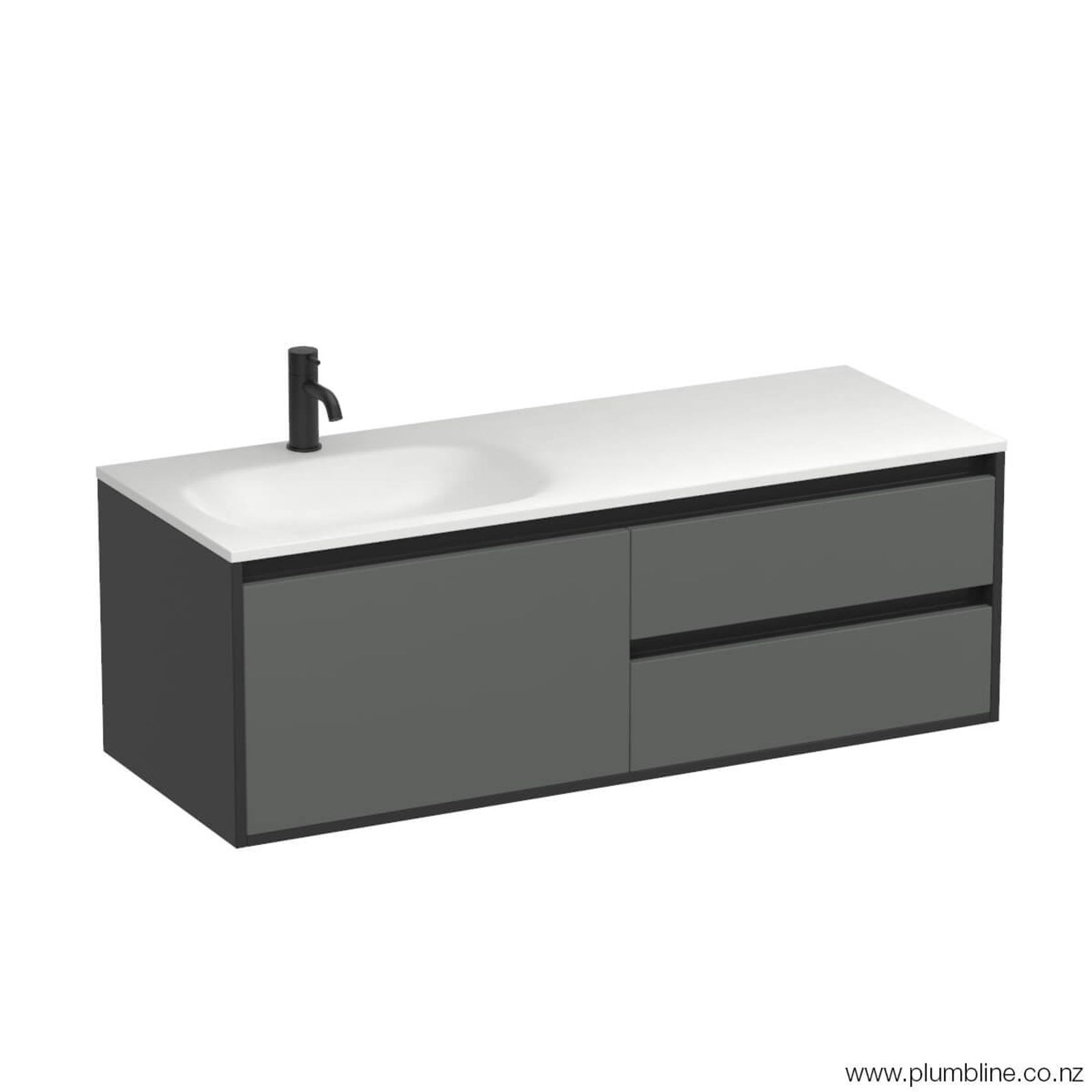 Prava Spio 1200 3 Drawer Left Vanity gallery detail image