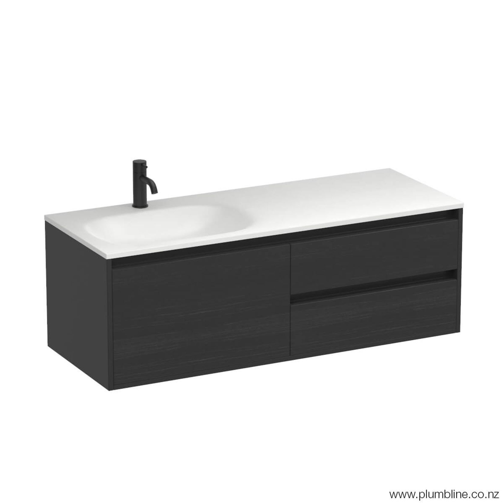 Prava Spio 1200 3 Drawer Left Vanity gallery detail image