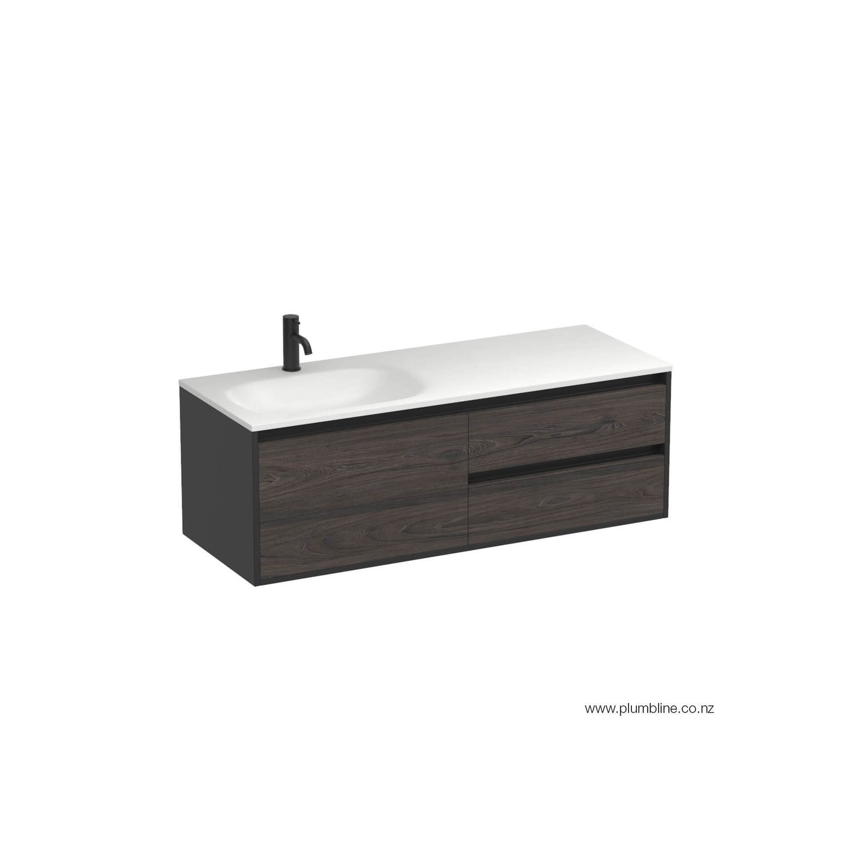 Prava Spio 1200 3 Drawer Left Vanity gallery detail image