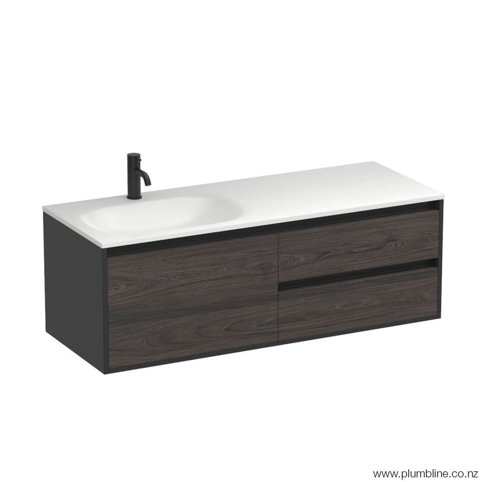 Prava Spio 1200 3 Drawer Left Vanity gallery detail image