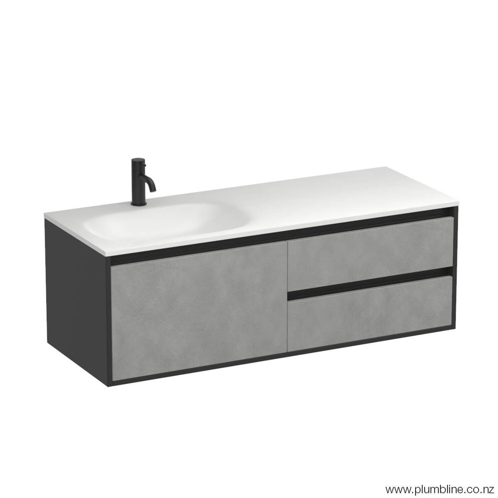 Prava Spio 1200 3 Drawer Left Vanity gallery detail image