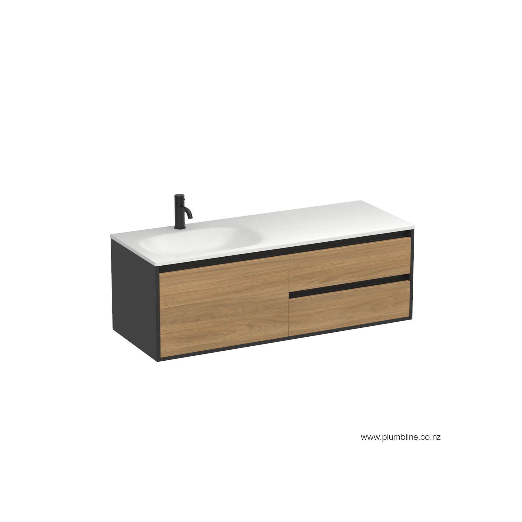 Prava Spio 1200 3 Drawer Left Vanity gallery detail image