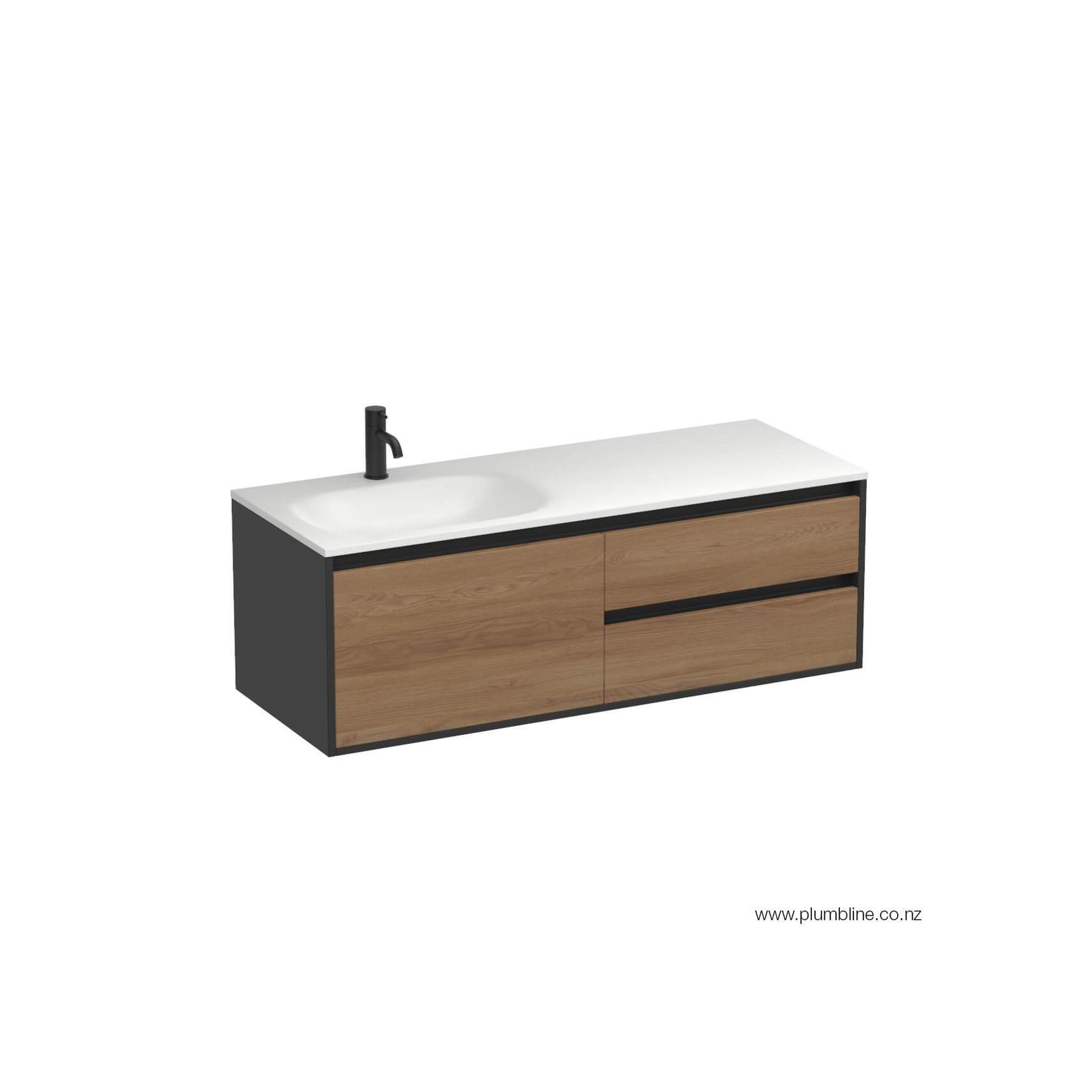 Prava Spio 1200 3 Drawer Left Vanity gallery detail image