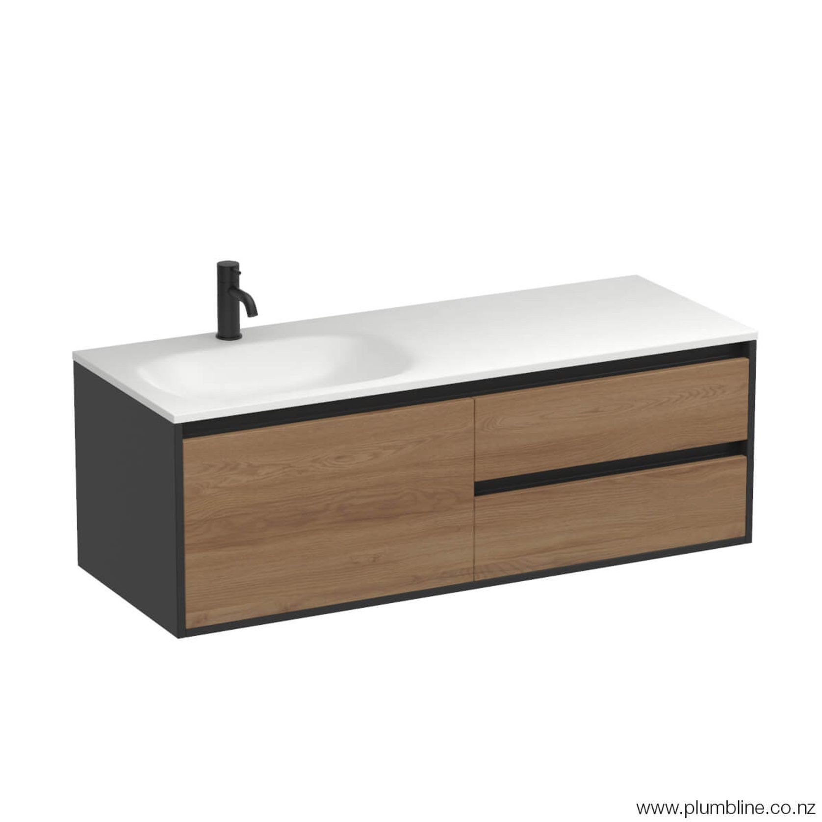 Prava Spio 1200 3 Drawer Left Vanity gallery detail image
