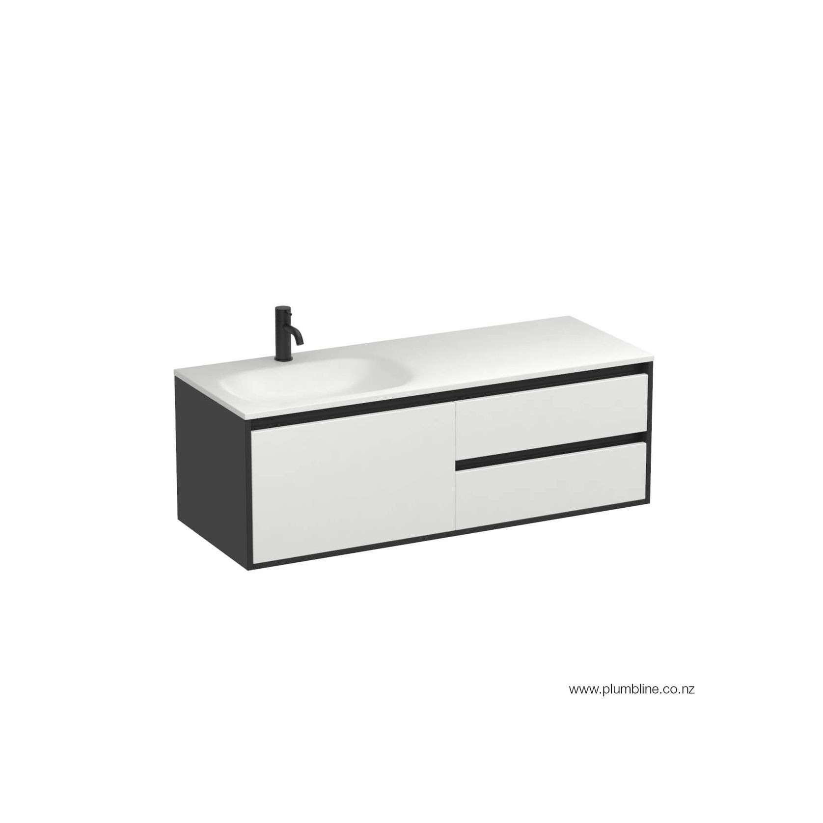 Prava Spio 1200 3 Drawer Left Vanity gallery detail image