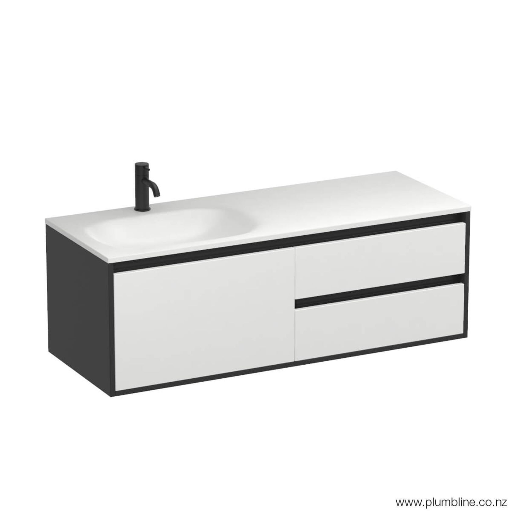 Prava Spio 1200 3 Drawer Left Vanity gallery detail image