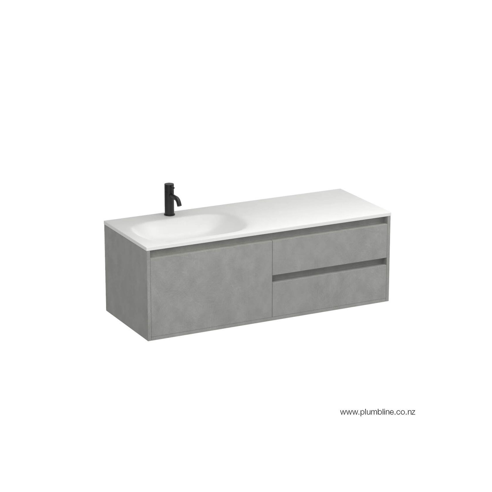 Prava Spio 1200 3 Drawer Left Vanity gallery detail image