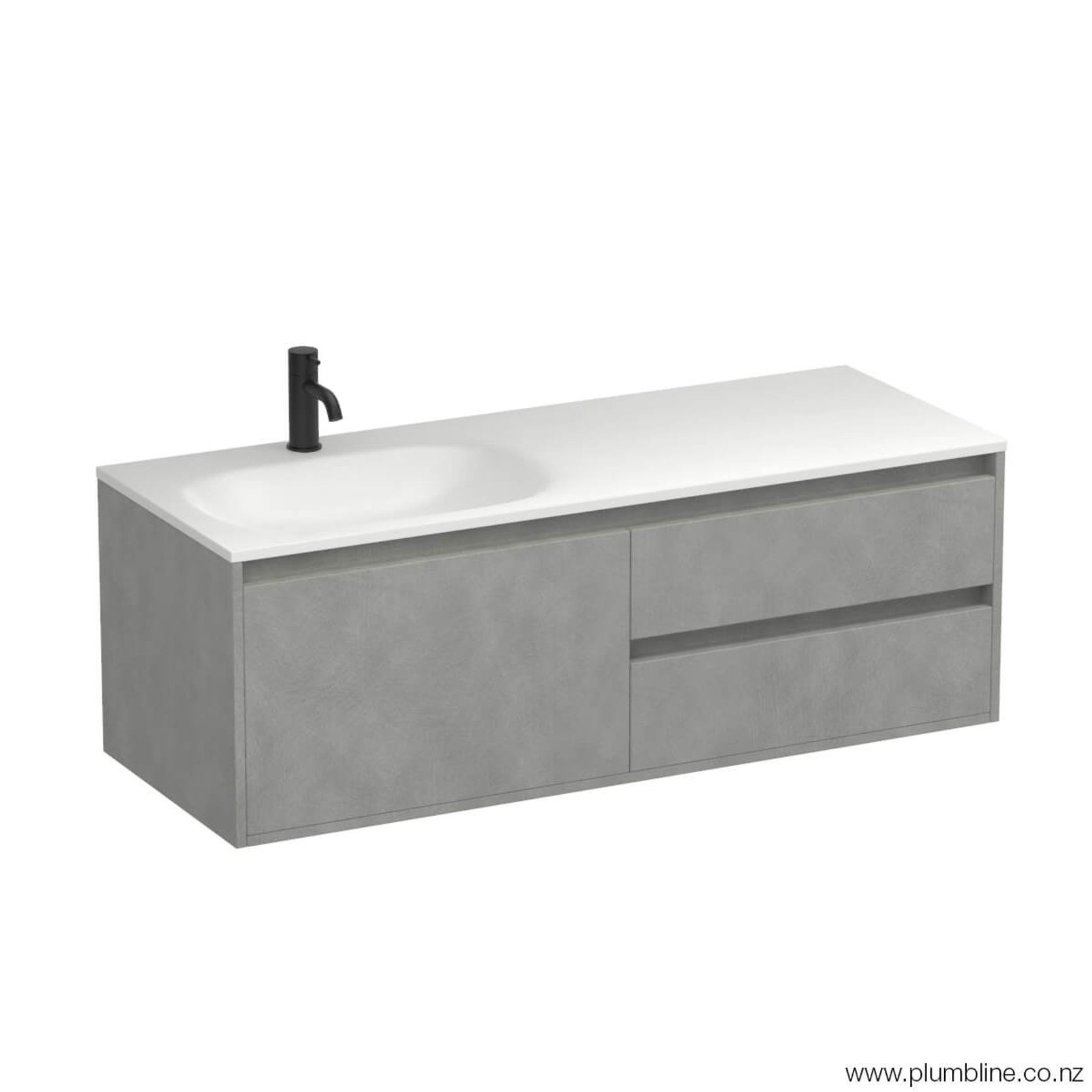 Prava Spio 1200 3 Drawer Left Vanity gallery detail image