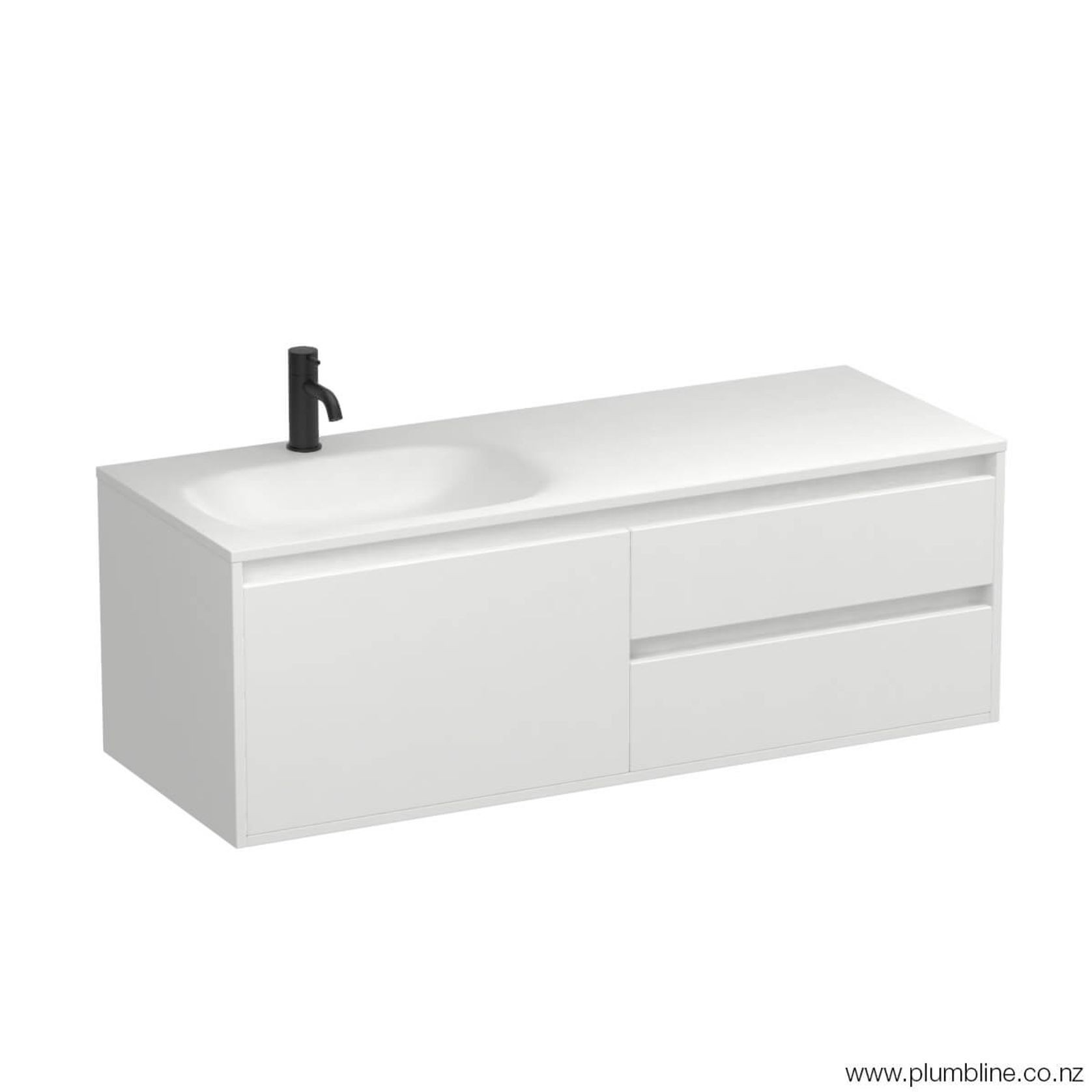 Prava Spio 1200 3 Drawer Left Vanity gallery detail image