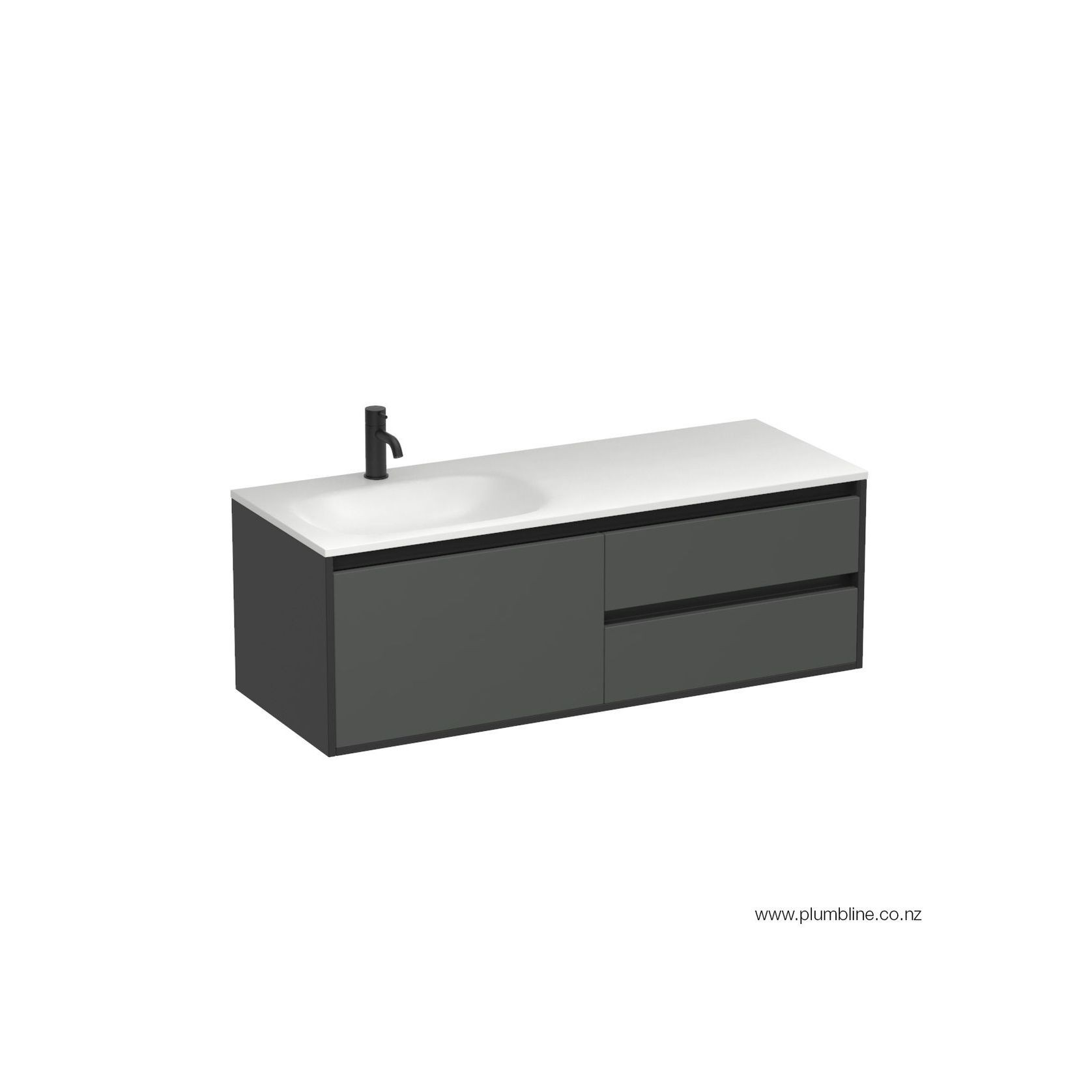 Prava Spio 1200 3 Drawer Left Vanity gallery detail image