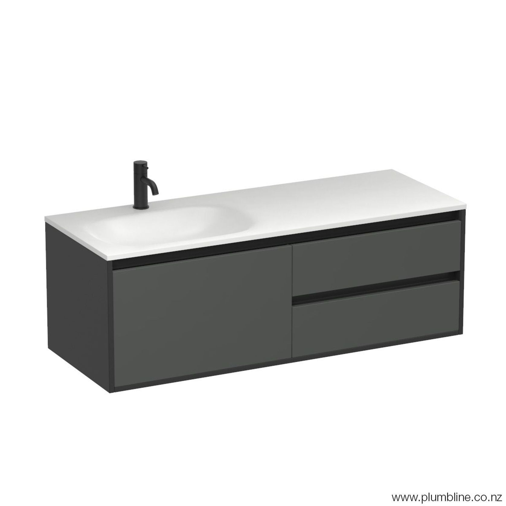 Prava Spio 1200 3 Drawer Left Vanity gallery detail image