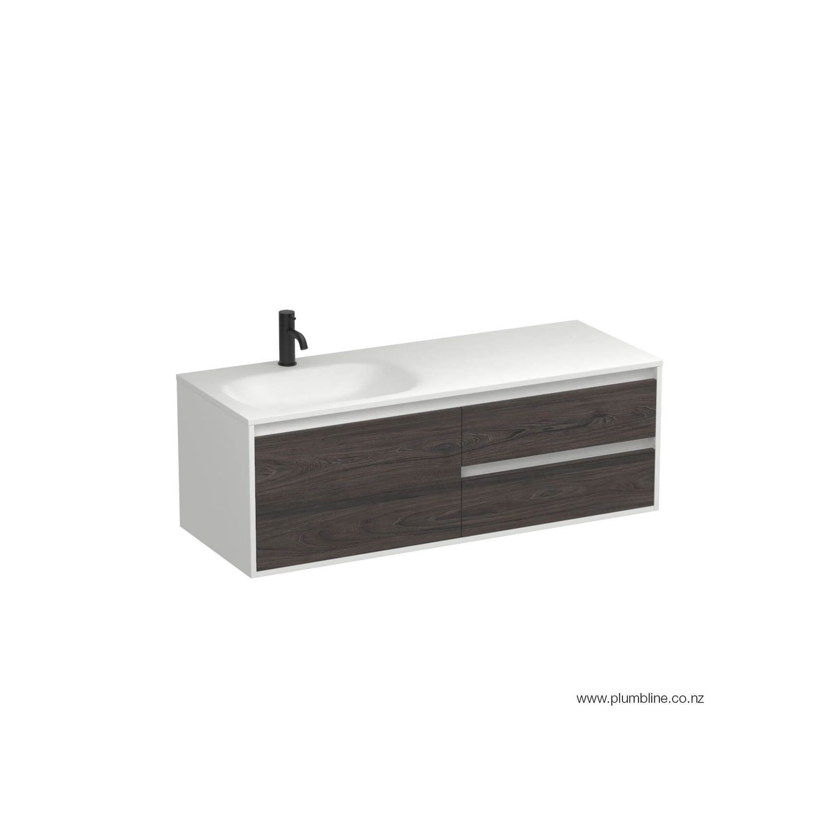 Prava Spio 1200 3 Drawer Left Vanity gallery detail image